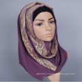 Beautiful print muslim style women hot arab muslim beaded hijab scarf